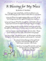 A Blessing for My Niece (baby) - Baby Gift - PurpleWishingGate.com