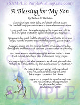 A Blessing for My Son (baby) - Baby Gift - PurpleWishingGate.com