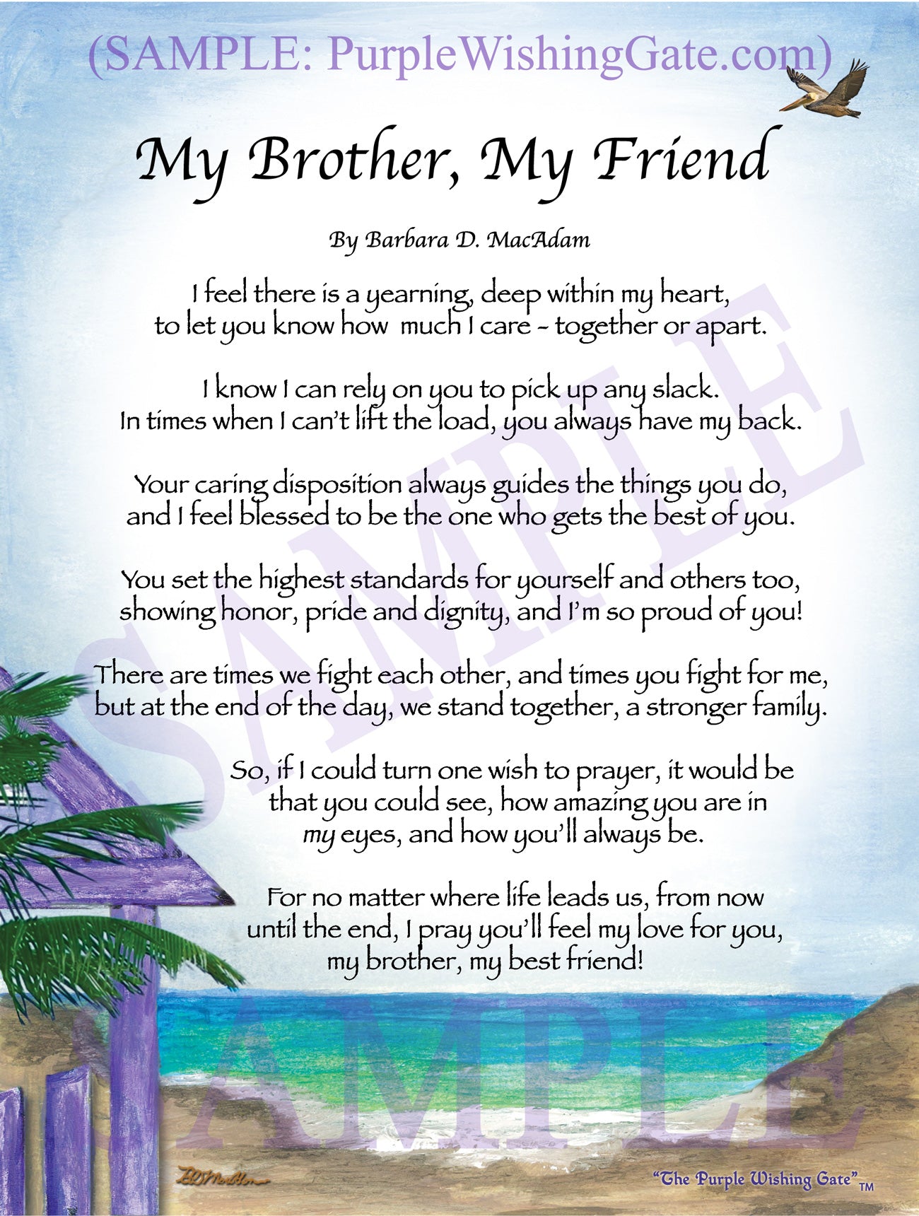 My Brother, My Friend - Gifts for Brother - PurpleWishingGate.com