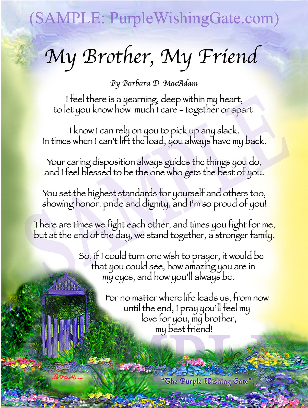 My Brother, My Friend - Gifts for Brother - PurpleWishingGate.com