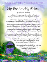My Brother, My Friend - Gifts for Brother - PurpleWishingGate.com