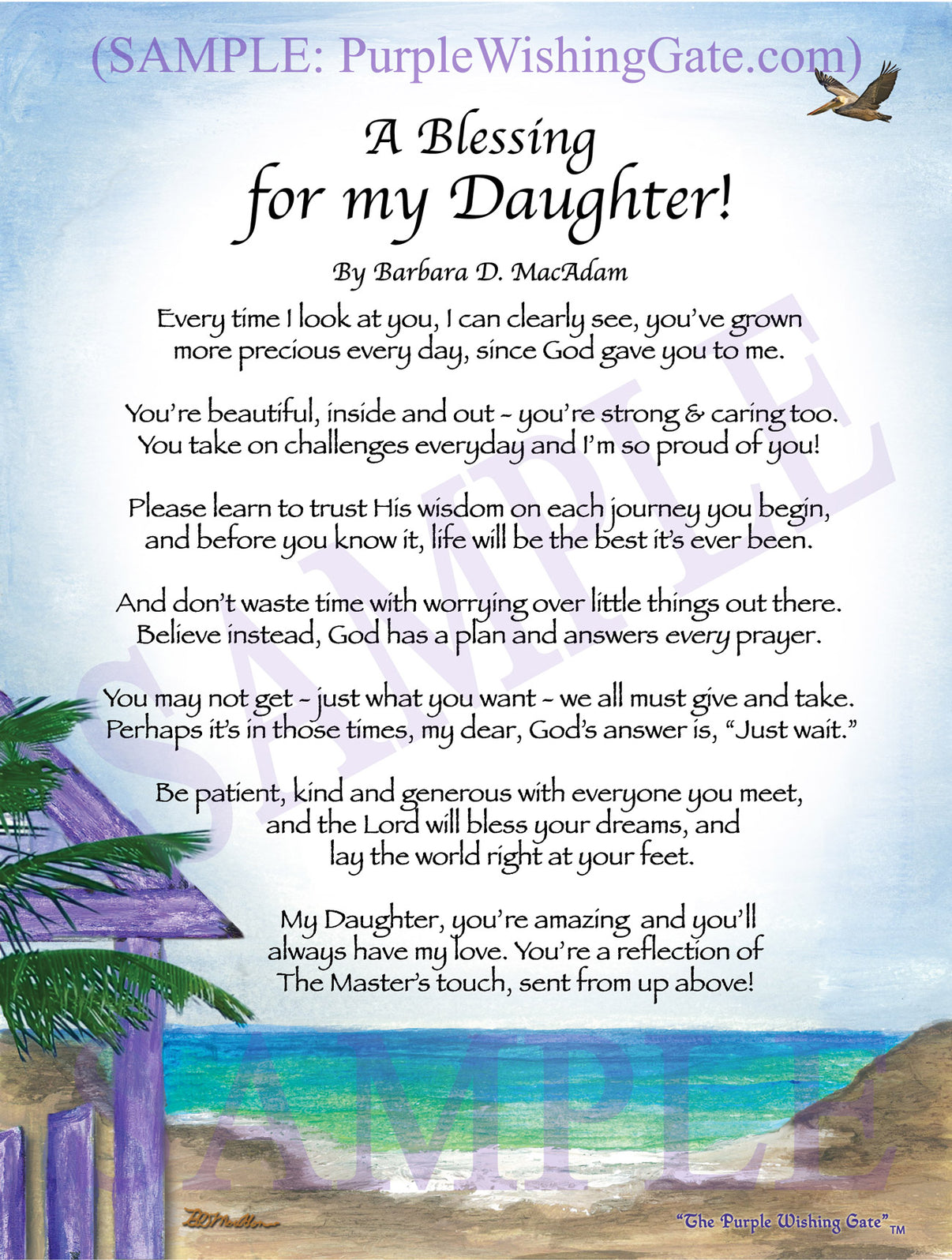 A Blessing for my Daughter! (child-adult) - Gifts for Daughter - PurpleWishingGate.com