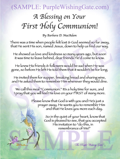 A Blessing on Your First Holy Communion
