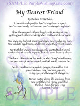 My Dearest Friend - Friendship Gift - PurpleWishingGate.com