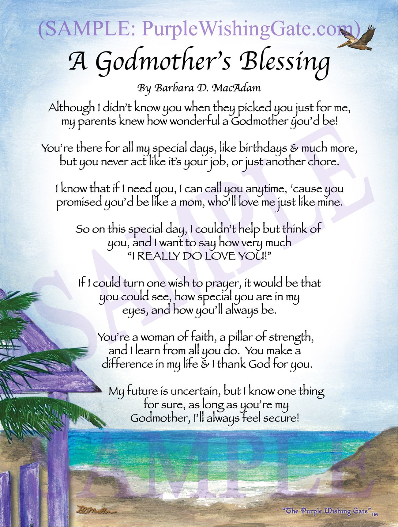 A Godmother's Blessing - Gifts for Godmother - PurpleWishingGate.com