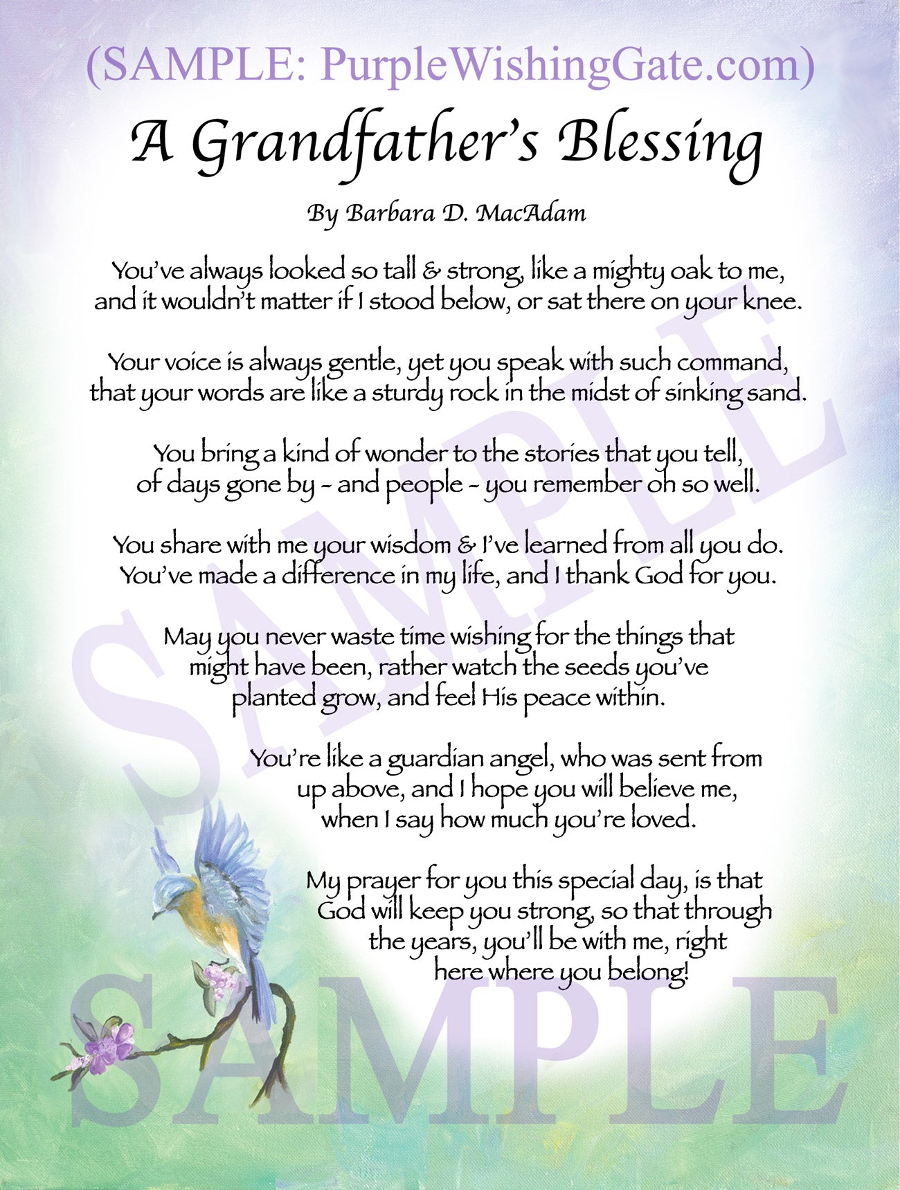 A Grandfather's Blessing - Grandfather's Gift - PurpleWishingGate.com