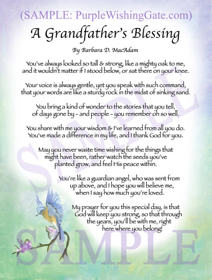 A Grandfather's Blessing - Grandfather's Gift - PurpleWishingGate.com