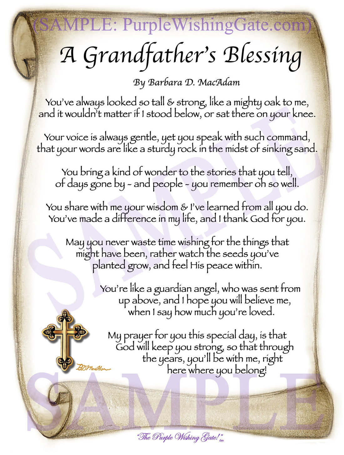 A Grandfather's Blessing - Grandfather's Gift - PurpleWishingGate.com