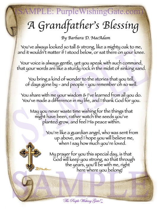 A Grandfather's Blessing - Grandfather's Gift - PurpleWishingGate.com