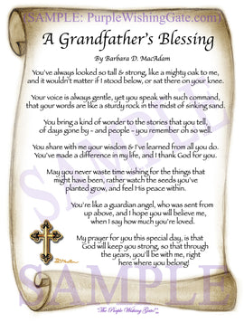 A Grandfather's Blessing - Grandfather's Gift - PurpleWishingGate.com