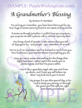A Grandmother's Blessing - Gifts for Grandmother - PurpleWishingGate.com