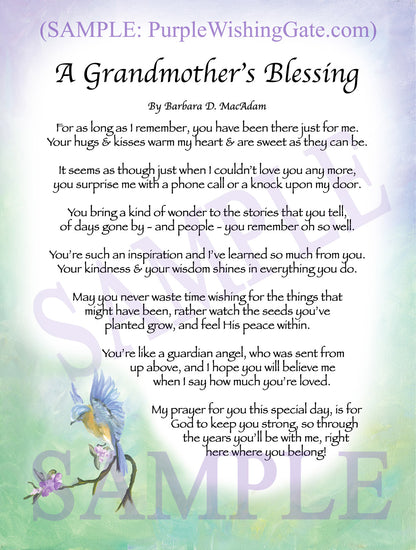 A Grandmother's Blessing - Gifts for Grandmother - PurpleWishingGate.com