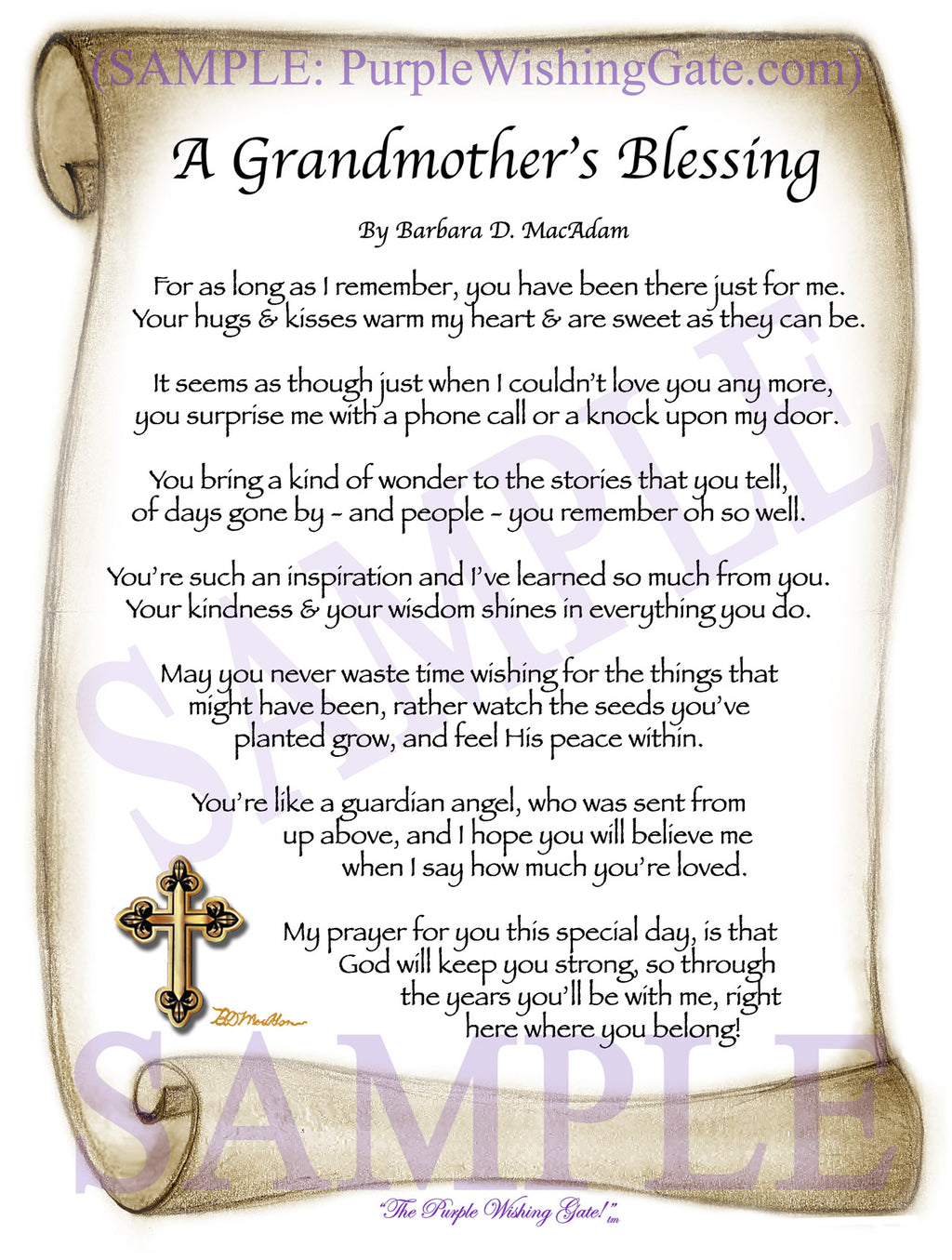 A Grandmother's Blessing: Sepia Scroll
