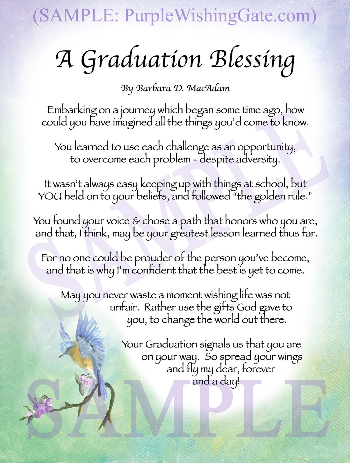 A Graduation Blessing - Graduation Gift - PurpleWishingGate.com