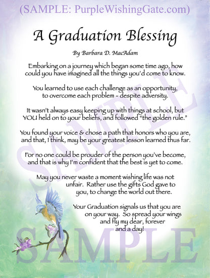 A Graduation Blessing - Graduation Gift - PurpleWishingGate.com