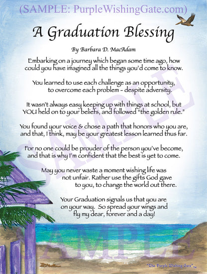 A Graduation Blessing - Graduation Gift - PurpleWishingGate.com
