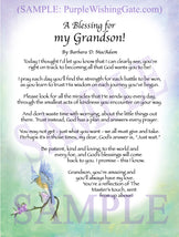 A Blessing for My Grandson! (child-adult) - Gifts for Grandson - PurpleWishingGate.com