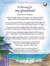 A Blessing for My Grandson! (child-adult) - Gifts for Grandson - PurpleWishingGate.com