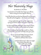 Her Heavenly Hugs - Sympathy Gift - PurpleWishingGate.com