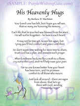 His Heavenly Hugs - Sympathy Gift - PurpleWishingGate.com