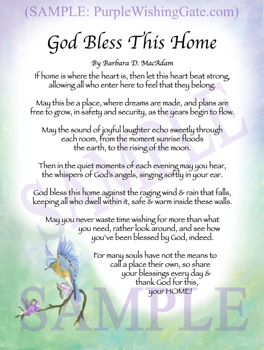God Bless This Home - House Warming Gift - PurpleWishingGate.com