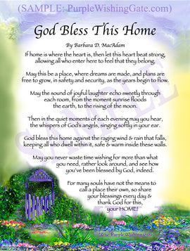 God Bless This Home - House Warming Gift - PurpleWishingGate.com