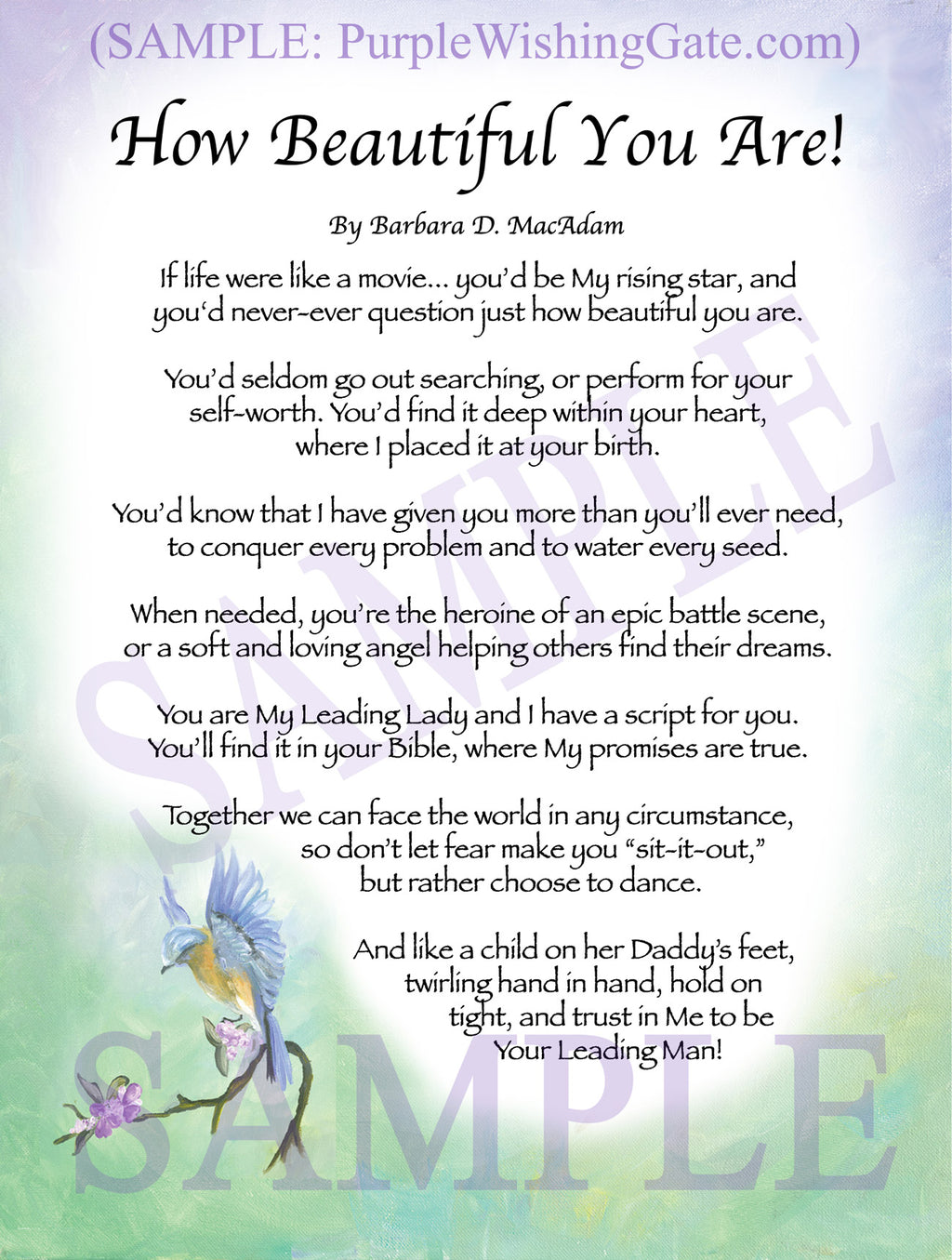 How Beautiful You Are! - Encouragement Gift - PurpleWishingGate.com