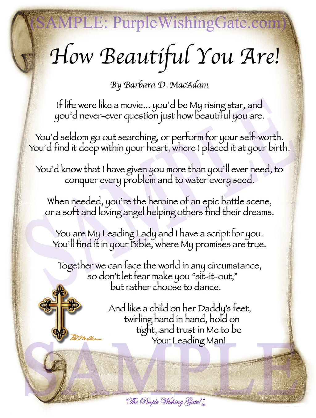 How Beautiful You Are! - Encouragement Gift - PurpleWishingGate.com