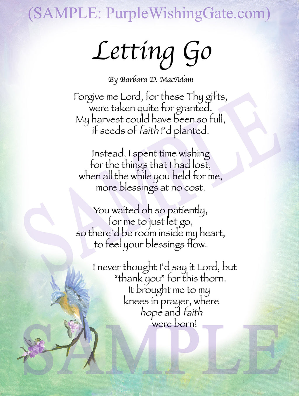Letting Go: Bluebird

