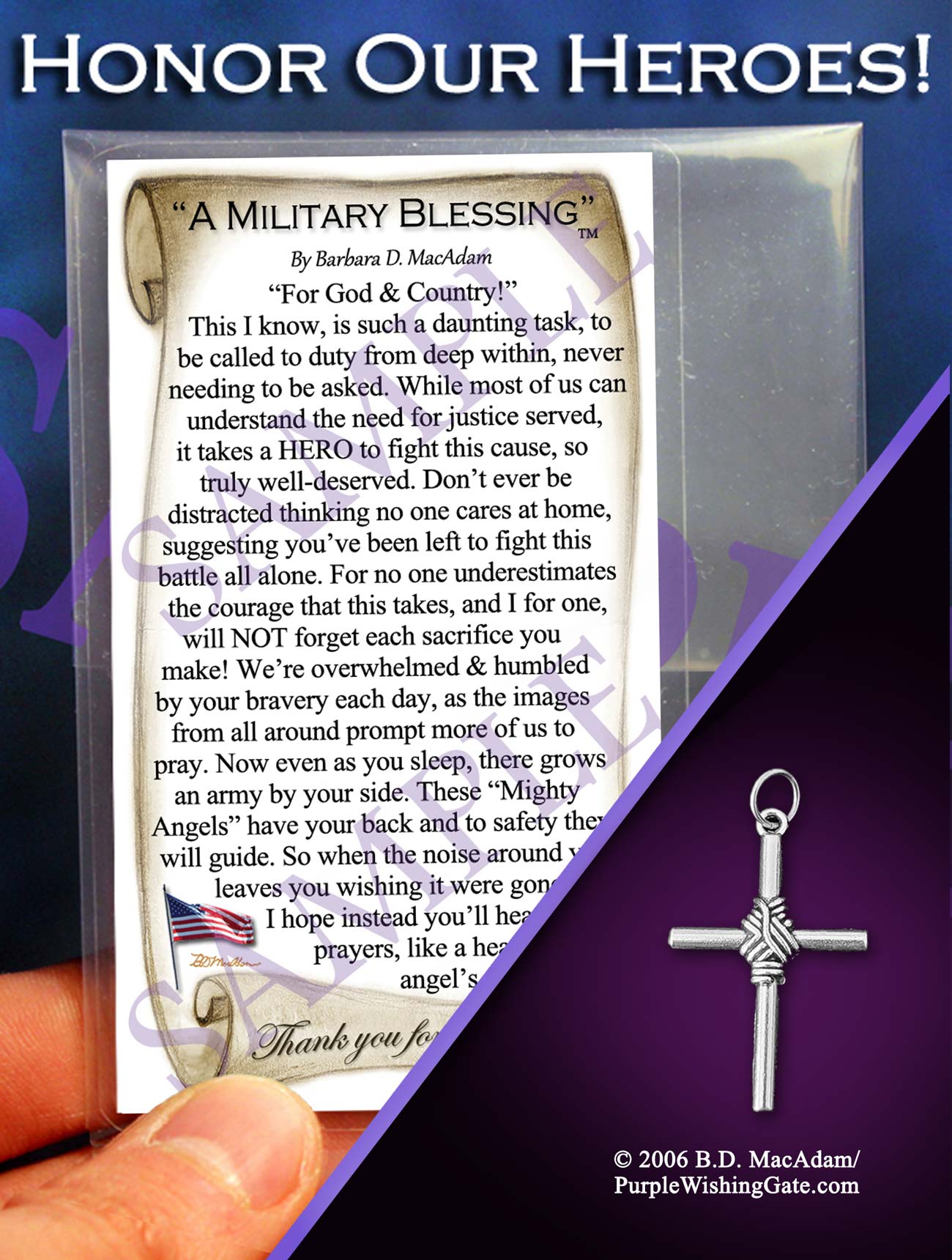 A Military Blessing - Pocket Blessing | PurpleWishingGate.com