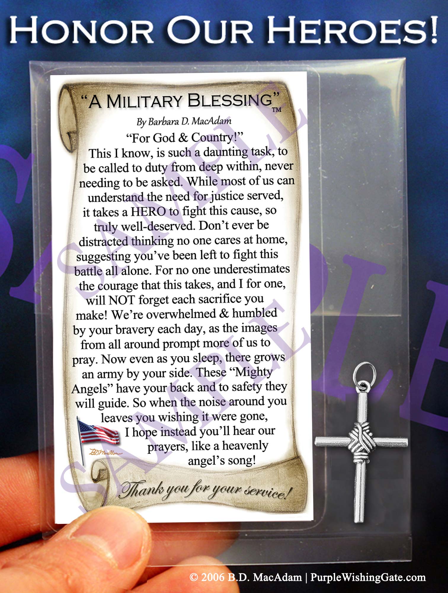 A Military Blessing - Pocket Blessing | PurpleWishingGate.com