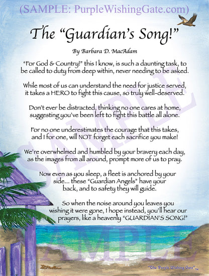 The Guardian's Song! - Military Gift - PurpleWishingGate.com