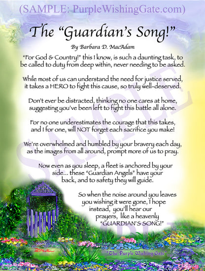 The Guardian's Song! - Military Gift - PurpleWishingGate.com