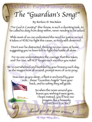 The Guardian's Song! - Military Gift - PurpleWishingGate.com