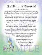God Bless the Marines! - Military Gift - PurpleWishingGate.com