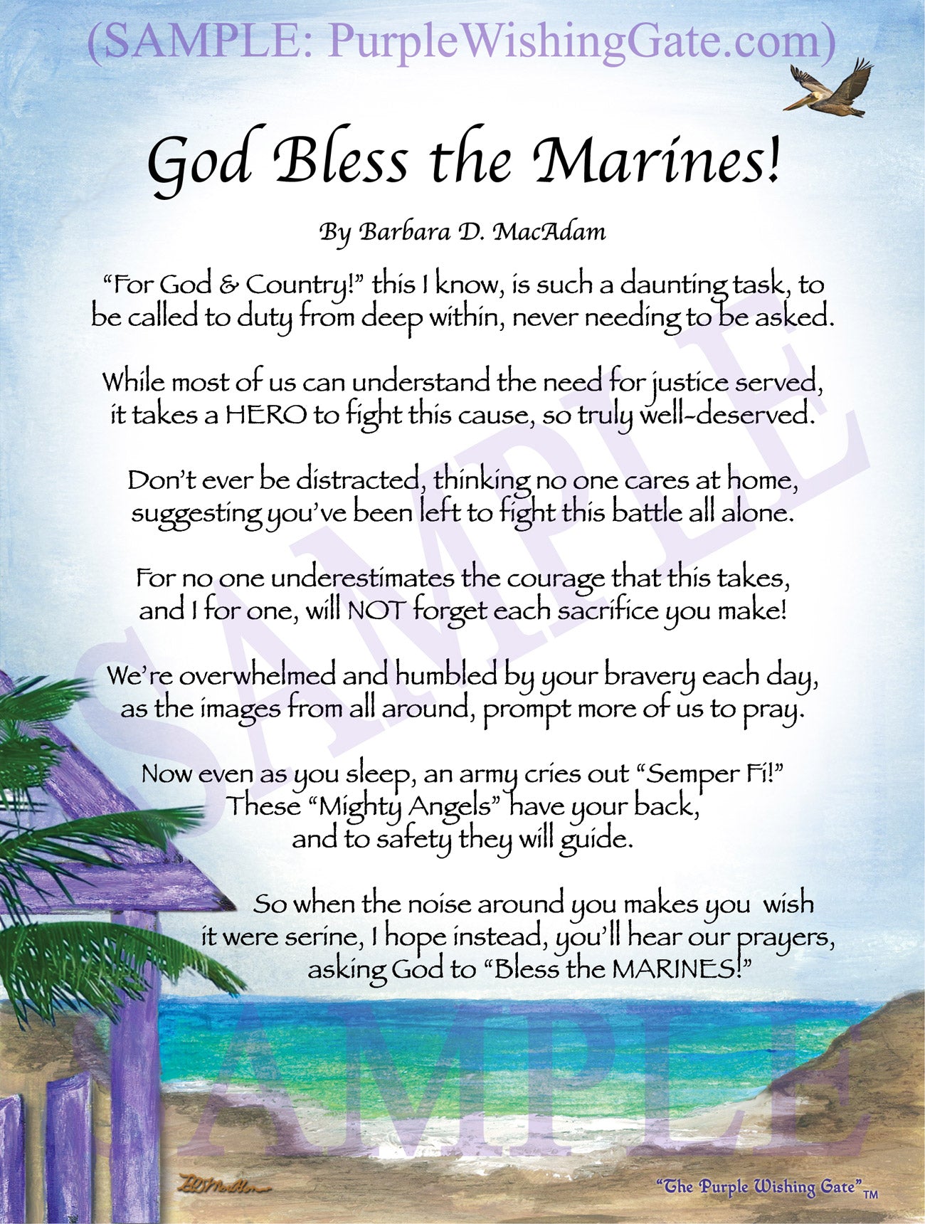 God Bless the Marines! - Military Gift - PurpleWishingGate.com