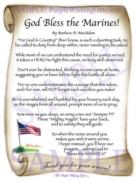 God Bless the Marines! - Military Gift - PurpleWishingGate.com