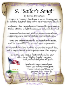 A Sailor's Song! - Military Gift - PurpleWishingGate.com
