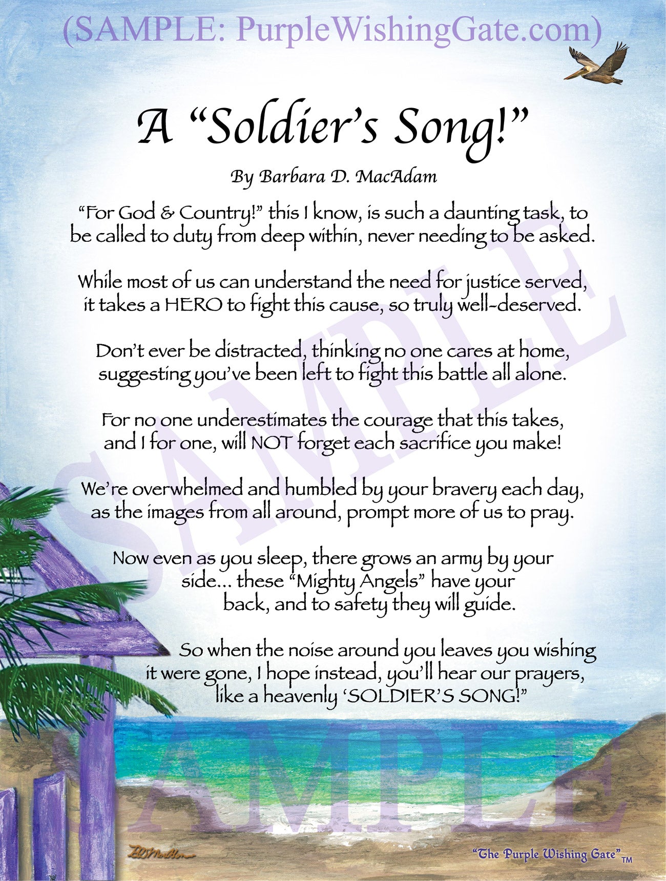 A Soldier's Song! - Military Gift - PurpleWishingGate.com