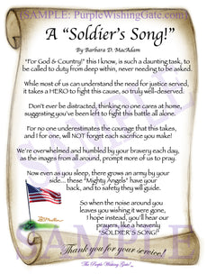 A Soldier's Song! - Military Gift - PurpleWishingGate.com