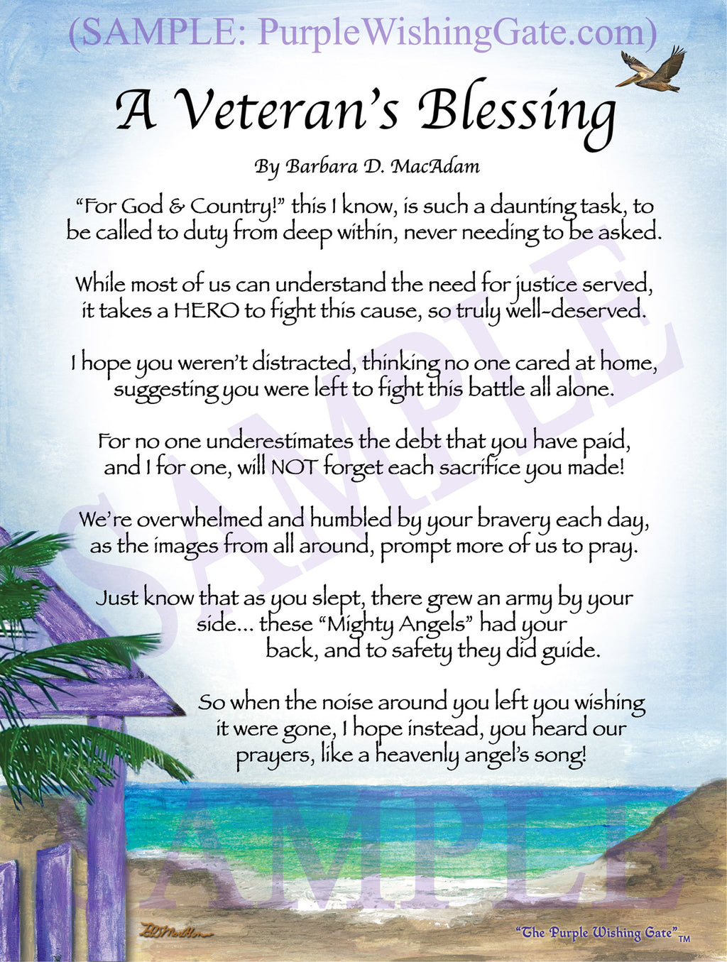 A Veteran's Blessing - Military Gift - PurpleWishingGate.com