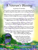 A Veteran's Blessing - Military Gift - PurpleWishingGate.com
