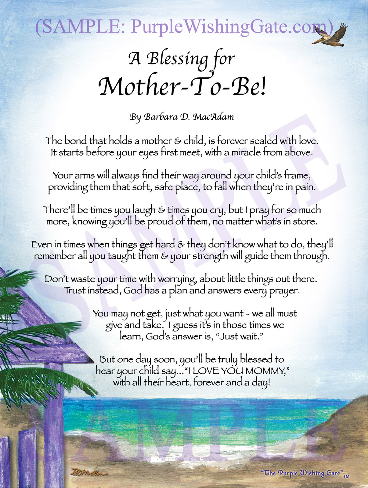 A Blessing for Mother-To-Be! - Gifts for Mom-Mother - PurpleWishingGate.com