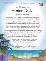 A Blessing for Mother-To-Be! - Gifts for Mom-Mother - PurpleWishingGate.com