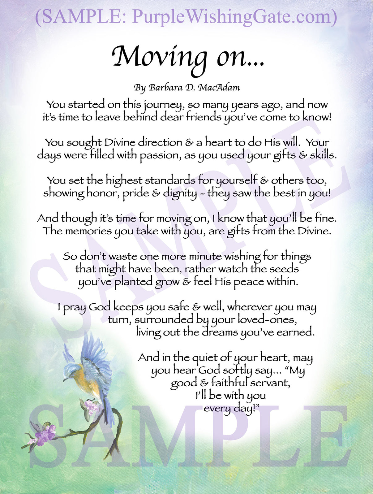 Moving On... - Retirement Gift - PurpleWishingGate.com