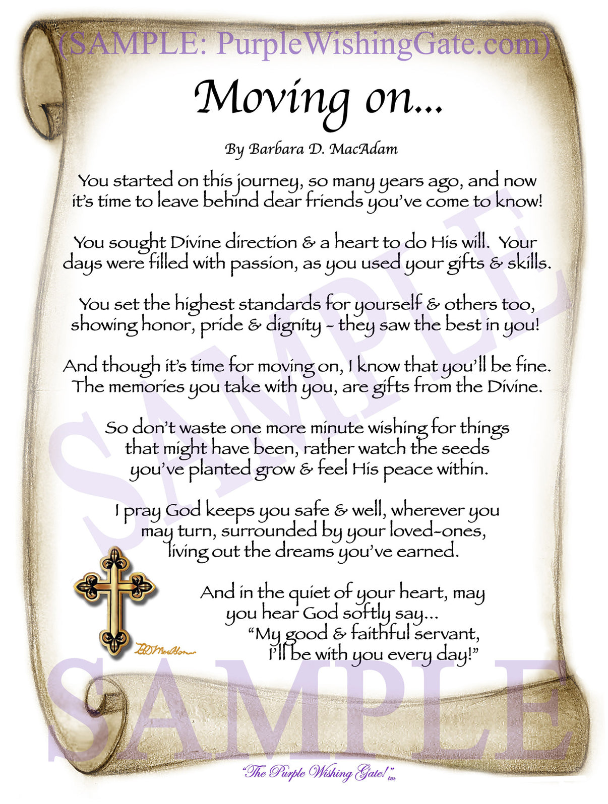 Moving On... - Retirement Gift - PurpleWishingGate.com