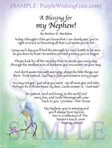 A Blessing for my Nephew! (child-adult) - Gifts for Nephew - PurpleWishingGate.com
