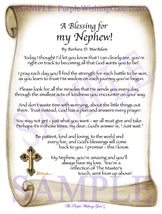 A Blessing for my Nephew! (child-adult) - Gifts for Nephew - PurpleWishingGate.com
