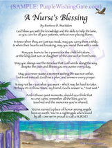 A Nurse's Blessing - Nurse's Gift - PurpleWishingGate.com