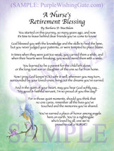 A Nurse's Retirement Blessing - Retirement Gift - PurpleWishingGate.com